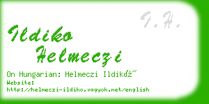 ildiko helmeczi business card